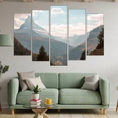 Изглед към връх Матерхорн - картина пано за стена - Thumbnail 3
