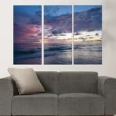 Изгрев в обширния океан  - картина пано за стена - Thumbnail 2