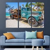 Античен камион в Мексико - картина пано за стена - Thumbnail 2