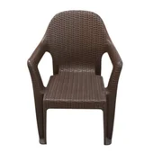 Градински стол PVC кафяв Polo MEVSIM - Thumbnail 2