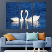 Любовна двойка лебеди - картина пано за стена - Thumbnail 2