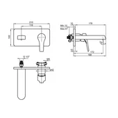 Смесител за вграждане за баня Helios-N FAYANS - Thumbnail 2