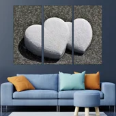Декорация от каменни  сърца - картина пано за стена - Thumbnail 2