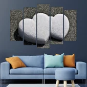 Декорация от каменни  сърца - картина пано за стена - Thumbnail 3