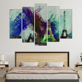 Илюстрация на Айфеловата кула - картина пано за стена - Thumbnail 3
