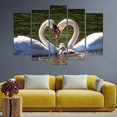 Лебедово семейство - картина пано за стена - Thumbnail 3