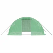 Оранжерия със стоманена рамка зелена 8 м² 4x2x2 м - Thumbnail 3