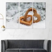 Съединени дървени сърца - картина пано за стена - Thumbnail 2