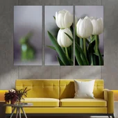 Букет бели лалета - картина пано за стена - Thumbnail 2