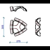 Капак тройник  30.5 х 27.5 смMLADOST - Thumbnail 2