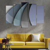 Фон в синьо, сиво и лилаво - картина пано за стена - Thumbnail 3