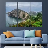 Плаж Астурия в Испания - картина пано за стена - Thumbnail 2