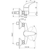 Стенен смесител за душ Оrion - Vidima - Thumbnail 2