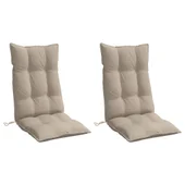 Възглавници за стол с висока облегалка 2 бр таупе Оксфорд плат - VL377626 - Thumbnail 3