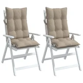 Възглавници за стол с висока облегалка 2 бр таупе Оксфорд плат - VL377626 - Thumbnail 4