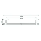 Поставка за хавлия 60 см Елла INTER CERAMIC - Thumbnail 2