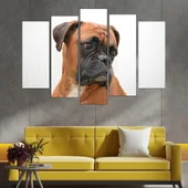 Потрет на куче боксер - близък план - картина пано за стена - Thumbnail 3