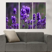 Виолетова лавандула в полето  - картина пано за стена - Thumbnail 2