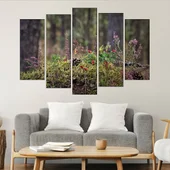 Декорация от горски треви и шишарка - картина пано за стена - Thumbnail 3