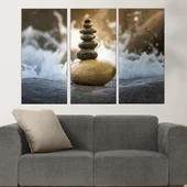 Баланс от подредени камъни - картина пано за стена - Thumbnail 2