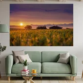 Изгрев над алпийско село - картина пано за стена - Thumbnail 1