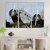 Реставриран стар самолет - картина пано за стена - Thumbnail 2