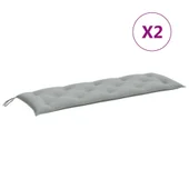Възглавници за градински пейки 2 бр меланж сив 150x50x7 см - VL4002608 - Thumbnail 4