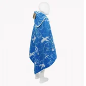 Бебешка хавлия с качулка 100x100 см тъмносиня BULGARIA TEX - Thumbnail 1