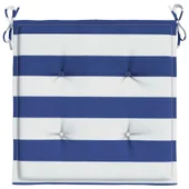 Възглавници за градински стол 2 бр синьо и бяло 50x50x4 см плат - VL361077 - Thumbnail 6