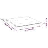 Възглавници за градински стол 2 бр синьо и бяло 50x50x4 см плат - VL361077 - Thumbnail 9