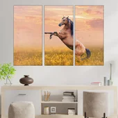 Красив кон в ливада - картина пано за стена - Thumbnail 2