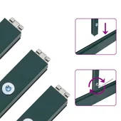 Оранжерия - поликарбонат - стоманена основа - 169x58x195 см - Thumbnail 10