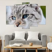 Потрет на котка със съни очи - картина пано за стена - Thumbnail 3