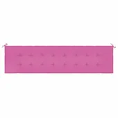 Възглавница за градинска пейка 200x50x4 см - розова - текстил - VL361206 - Thumbnail 4