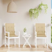 Възглавници за столове 2 бр меланж бежови 100x50x4 см плат - VL4002454 - Thumbnail 4