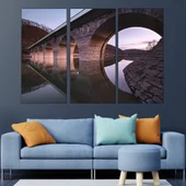 Каменен мост над реката - картина пано за стена - Thumbnail 2