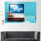 Плаж в куфар - колаж - картина пано за стена - Thumbnail 1