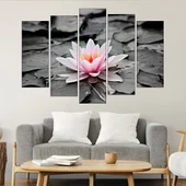 Розова водна лилия - картина пано за стена - Thumbnail 3