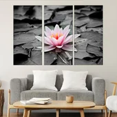 Розова водна лилия - картина пано за стена - Thumbnail 2