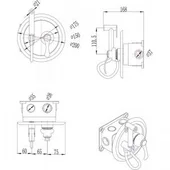 Смесител за вграждане за душ Ескада злато INTER CERAMIC - Thumbnail 2