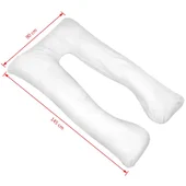 Възглавница за бременност, 90x145 см, бяла - Thumbnail 4