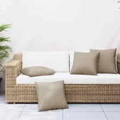 Възглавници за диван 4 бр таупе 60x60 см текстил - Thumbnail 1