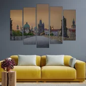 Мост в златна Прага - картина пано за стена - Thumbnail 3