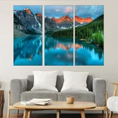 Езерото Луис в Канада - картина пано за стена - Thumbnail 2