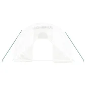 Оранжерия със стоманена рамка бяла 72 м² 24x3x2 м - Thumbnail 3