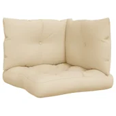 Палетни възглавници, 3 бр, бежови, текстил - Thumbnail 2