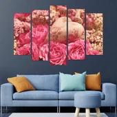 Рози и сърце - картина пано за стена - Thumbnail 3