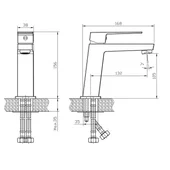 Стоящ смесител за баня Елинор Brush Nickel INTER CERAMIC - Thumbnail 3