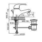 Стоящ смесител за умивалник с изпразнител Neo FAYANS - Thumbnail 2