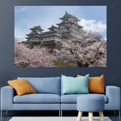 Замъкът Химеджи в Япония - картина пано за стена - Thumbnail 1